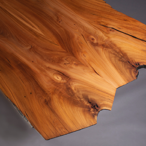 Madrone Table: bookmatched top detail. Madrone Table: bookmatched top detail.
